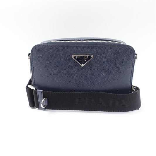 Pre-owned Prada Bark Blue Calfskin Sholulder bag