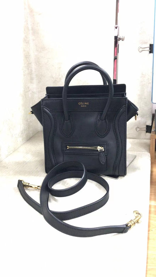 Celine Nano Black Calfskin Tote Bag