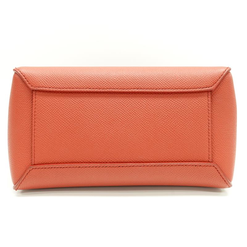 Pre-owned Celine Belt Orange Calfskin Shoulder Bag-HZ