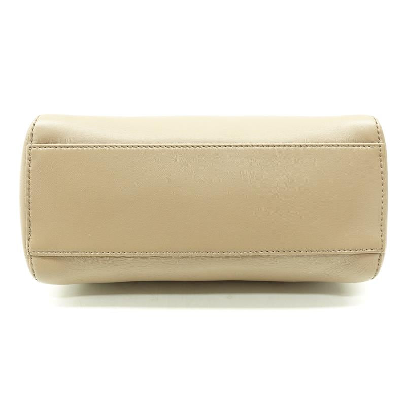 【DEAL】Fendi Peekaboo Small Milk Tea Color Calfskin Crossbody Bag - TS