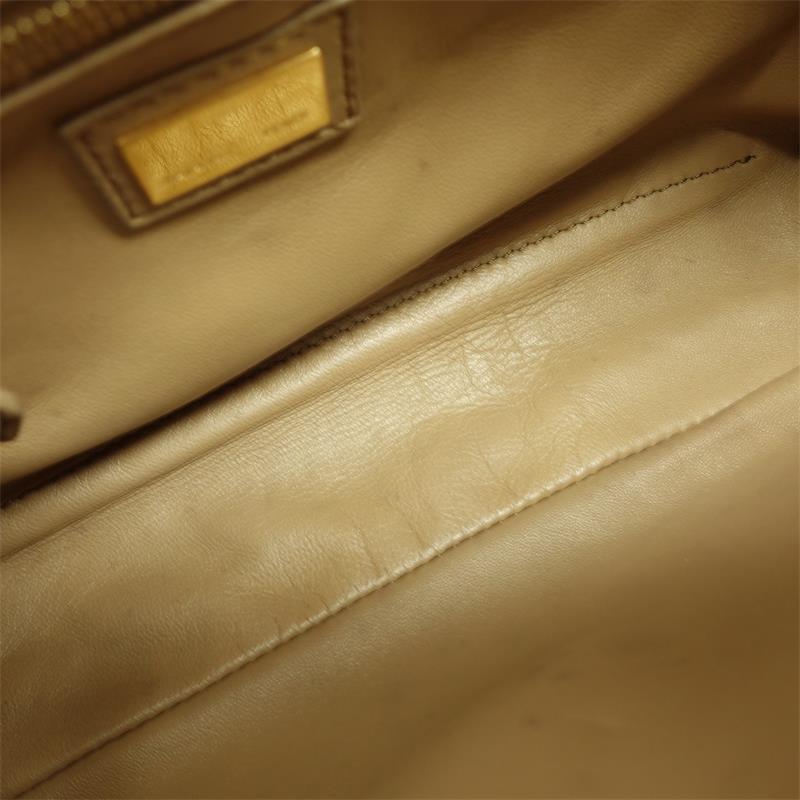 【DEAL】Fendi Peekaboo Small Milk Tea Color Calfskin Crossbody Bag - TS