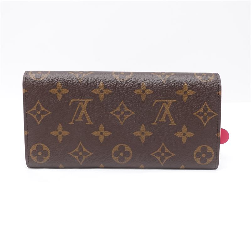 Pre-owned Louis Vuitton Emilie Flower Coated Canvas Wallet