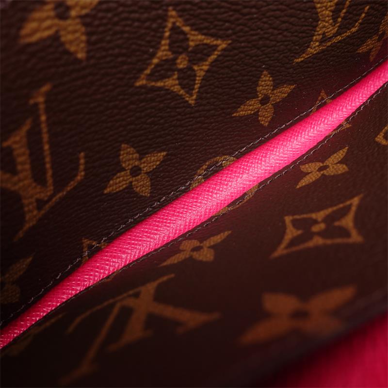 Pre-owned Louis Vuitton Canvas Small Leather Goods Emilie Rose Pink Short Wallet