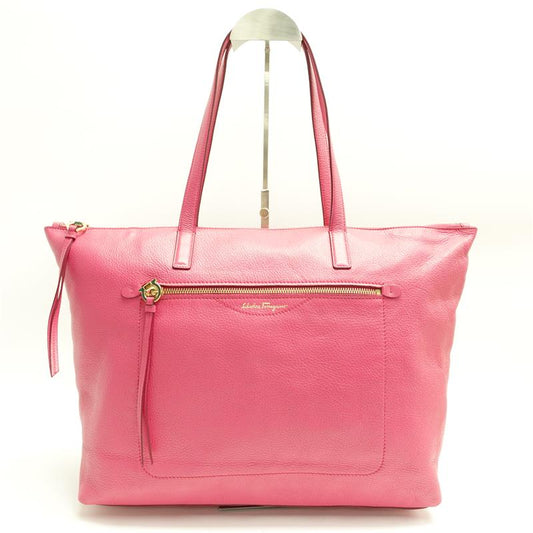 Pre-owned Ferragamo Pink Calfskin Shoulder Bag-HZ