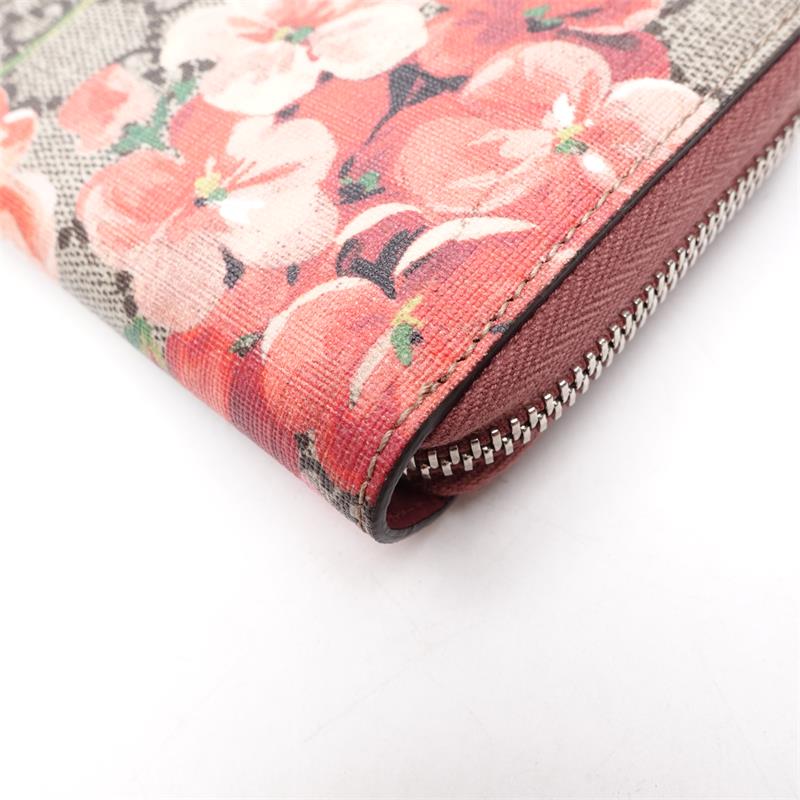 Pre-owned Gucci Pink Bloom Coated Canvas Wallet