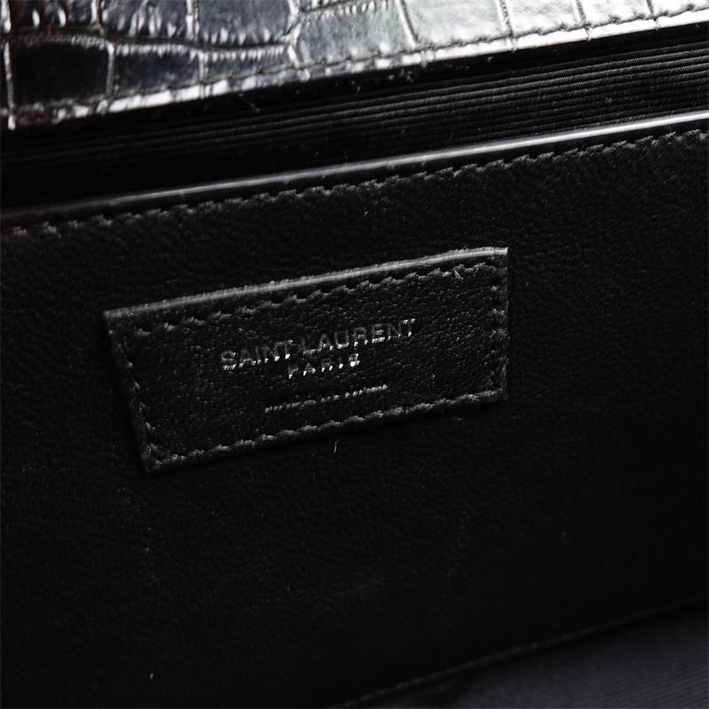 Pre-owned Saint Laurent Kate Black Calfskin Shoulder Bag