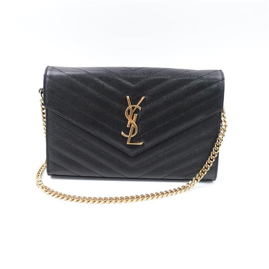 Pre-owned Saint Laurent Black Calfskin Shoulder Bag