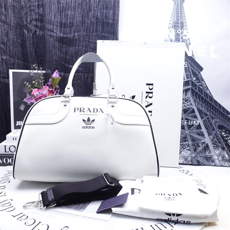 Pre-owned Prada White Calfskin Handle Bag