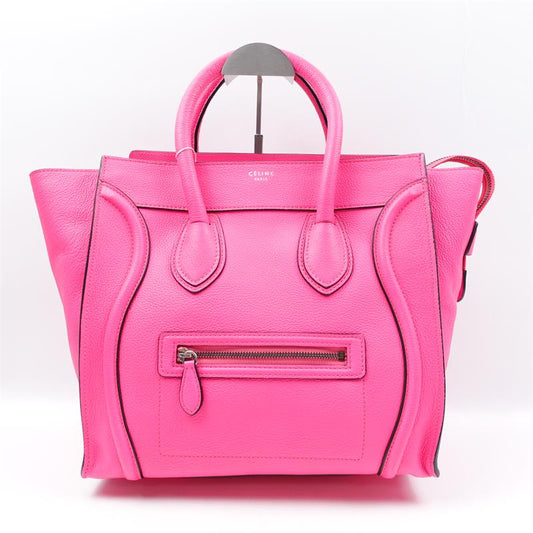 Pre-owned Celine Pink Luggage Calfskin Tote