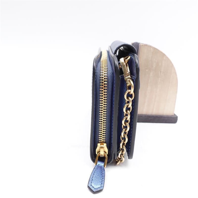 Pre-owned Prada Mermaid Blue Saffiano Shoulder Bag - HZTT