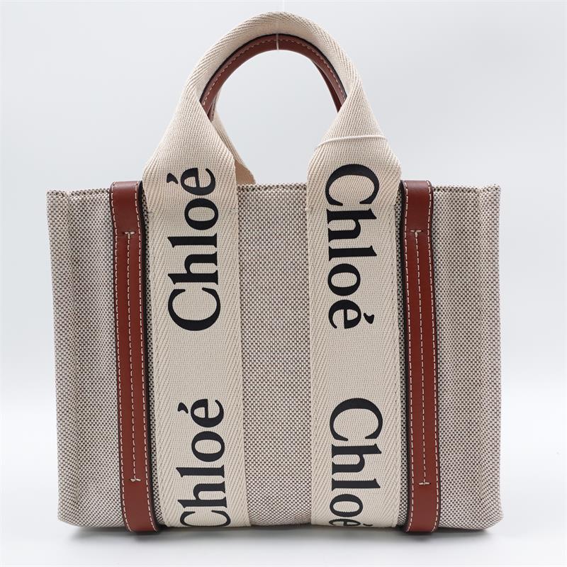 Pre-owned Chloe Woody Beige Canvas Tote - HZ