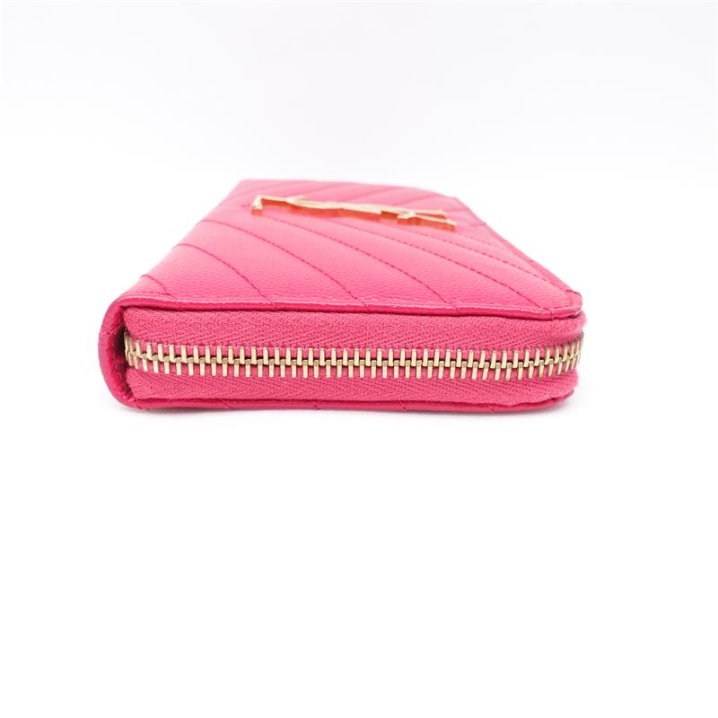 Pre-owned Saint Laurent Pink Calfskin Wallet