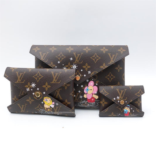 Pre-owned Louis Vuitton Pochette Kirigami 3 In 1 Coated Canvas Clutch-HZ