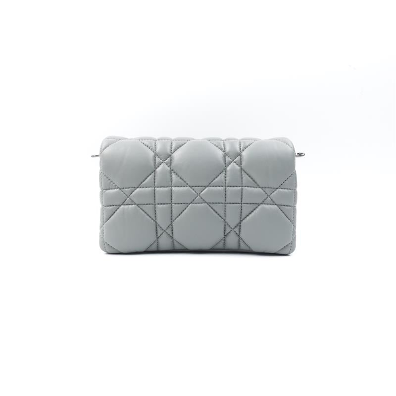 Pre-owned Dior Caro Grey Lambskin Shoulder Bag - HZ