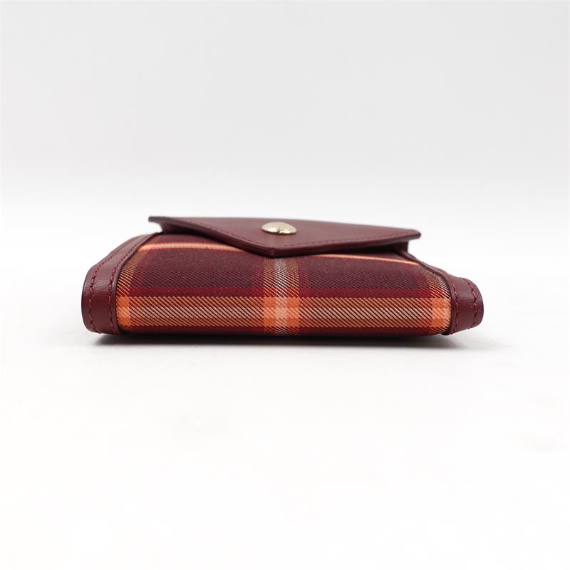 【Deal】Pre-owned Burberry Red Canvas Short Wallet-HZ