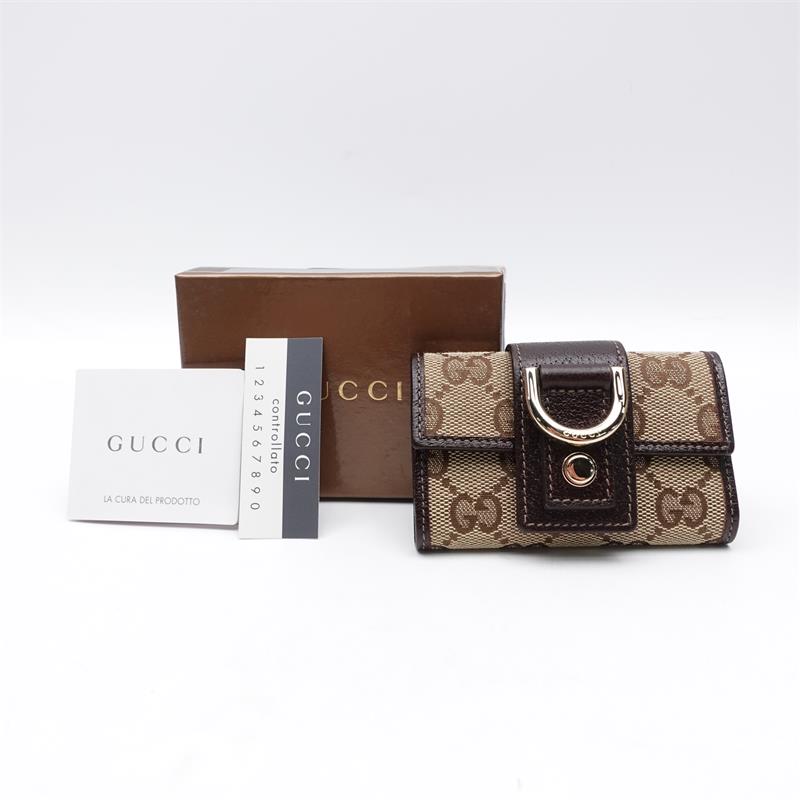 Pre-owned Gucci Brown Canvas Key Holder