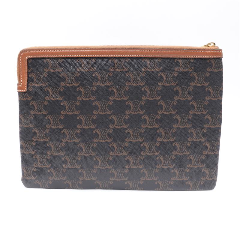 【DEAL】Pre-owned Celine Black Coated Canvas Clutch