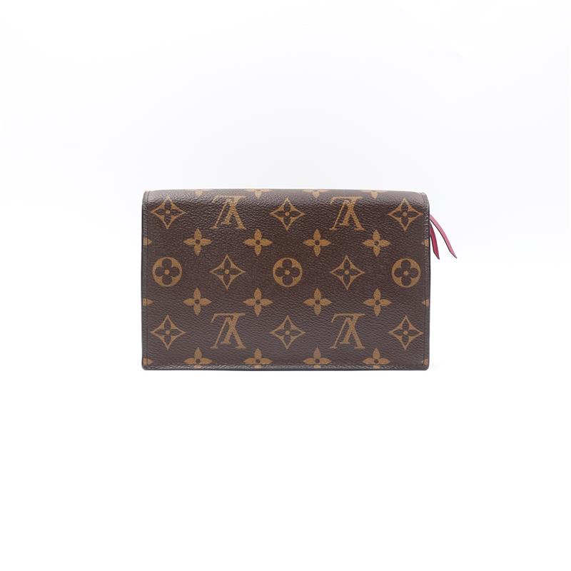 Pre-owned Louis Vuitton Flore WOC Monogram Coated Canvas Shoulder Bag-HZ