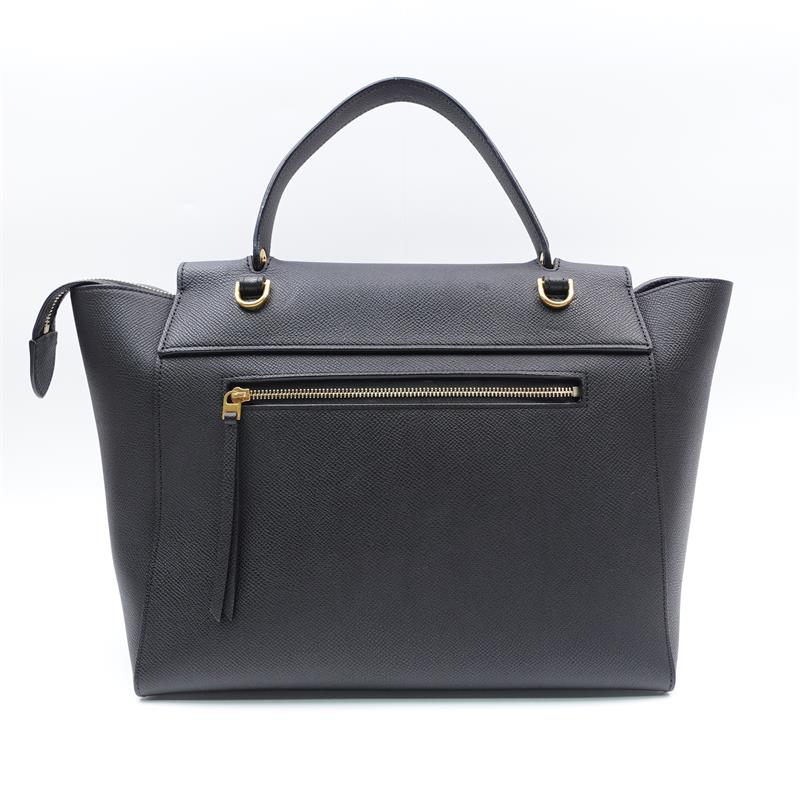 Pre-owned CELINE Belt mini Black Calfskin Shoulder Bag