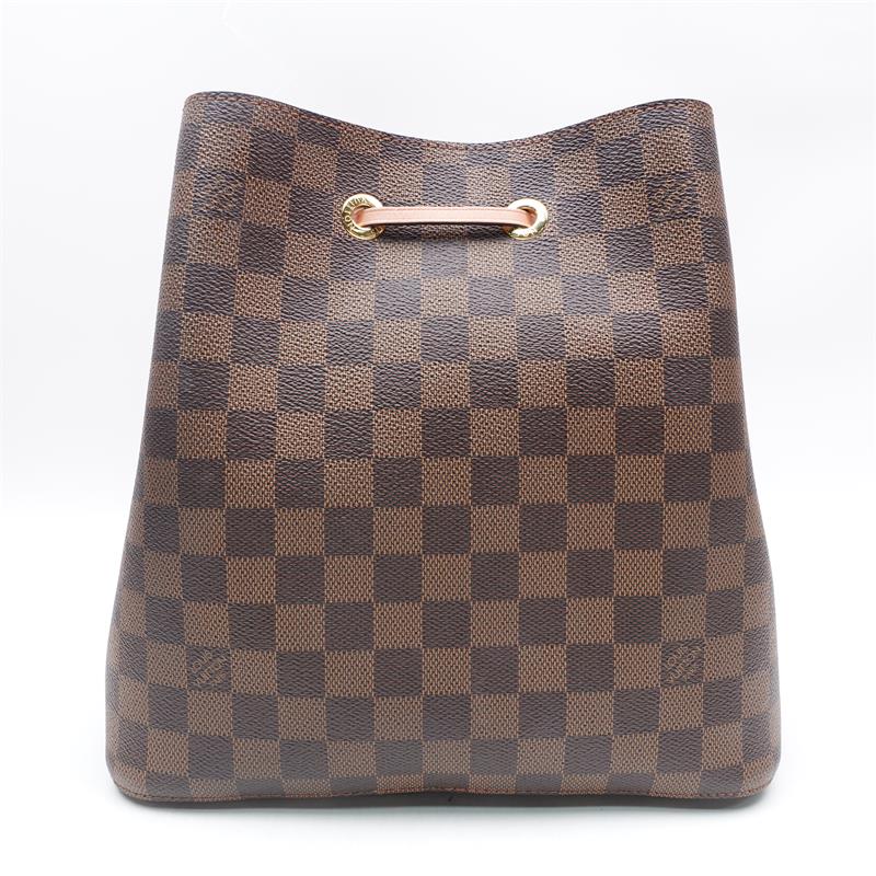 Pre-owned Louis Vuitton Neonoe Brown & Pink Coated Canvas Shoulder Bag-HZ