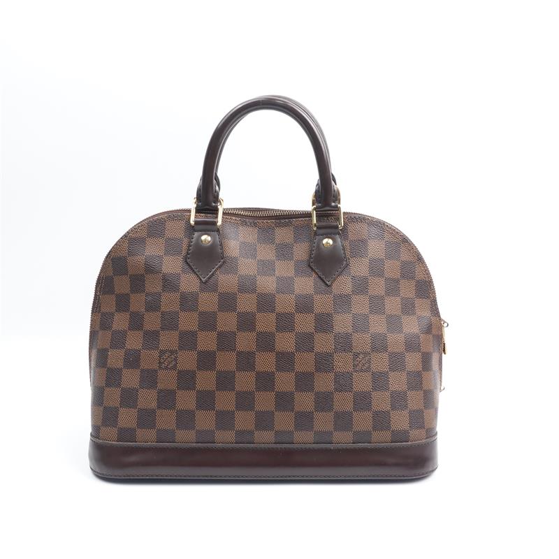 Pre-owned Louis Vuitton Alma Brown Coated Canvas Handbag-HZ
