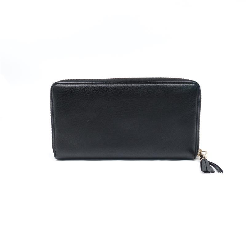 【DEAL】Pre-owned Gucci Black Calfskin Long Wallet