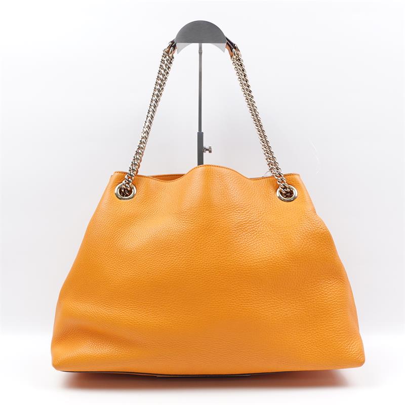 【DEAL】Gucci Soho Orange Calfskin Shoulder Bag with Tassel