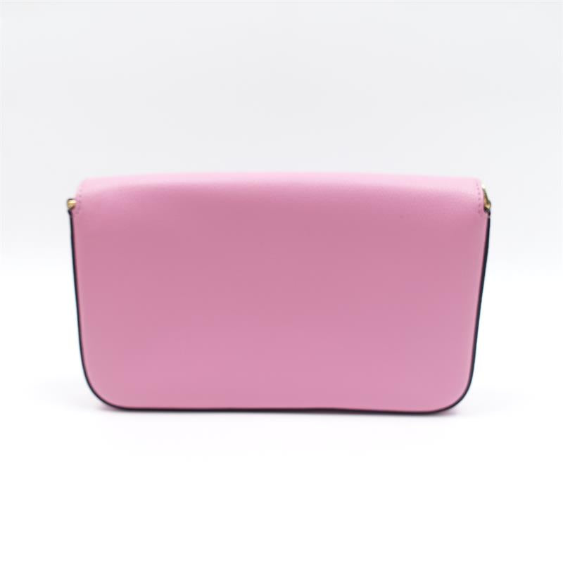 Pre-owned Fendi KAN I Pink Calfskin Crossbody