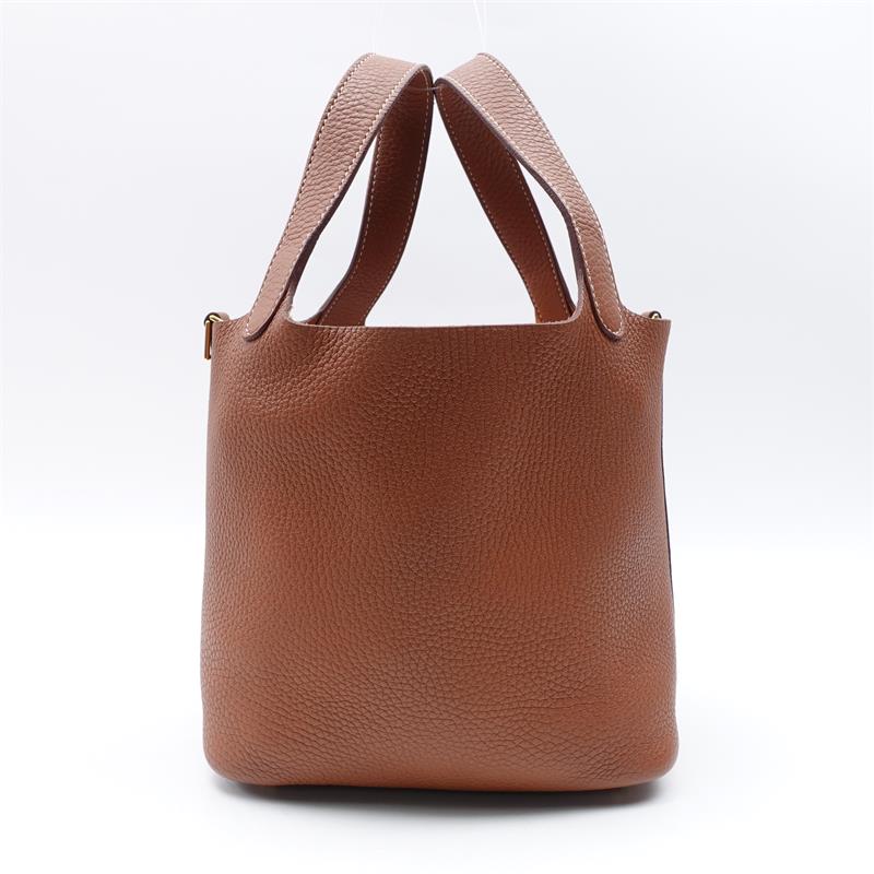 【Deal】Hermès Picotin 18 Brown Leather Tote Handbag -TS