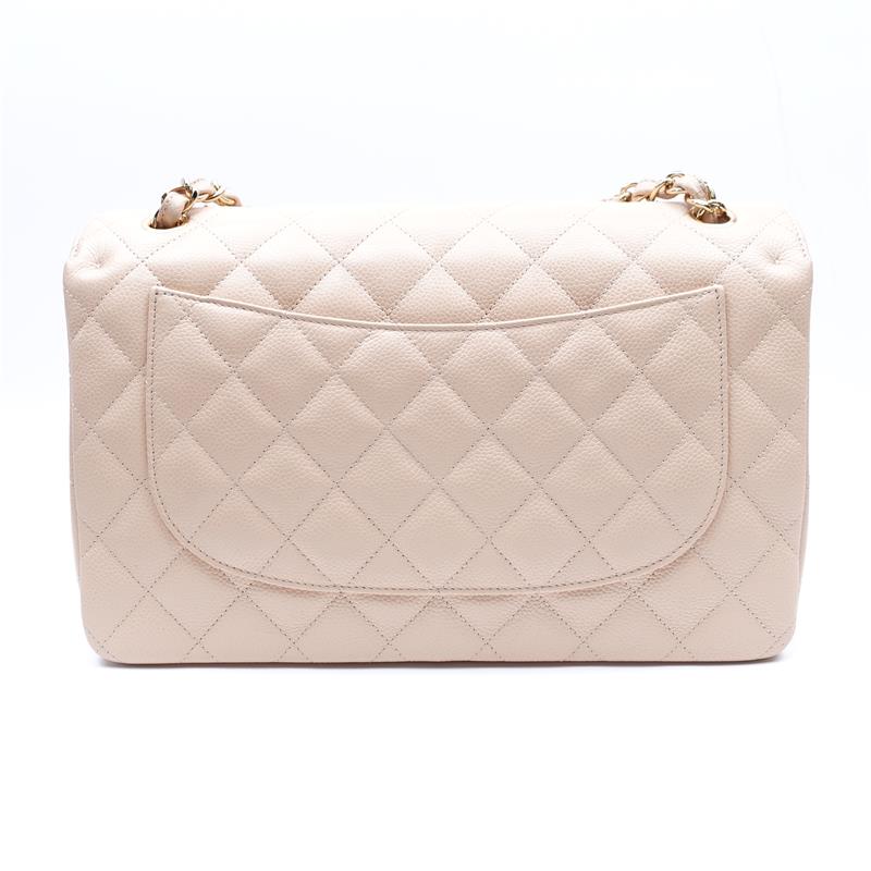 Chanel CF Jumbo Beige Color Shoulder Bag-TS