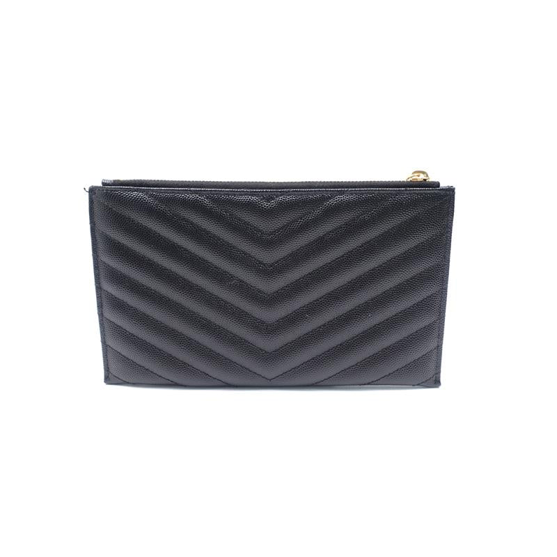 [Deal] Pre-owned Saint Laurent Monogramme Black Calfskin Clutch
