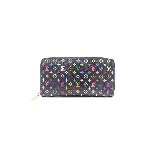 Louis Vuitton Black Multicolor Zippy Wallet