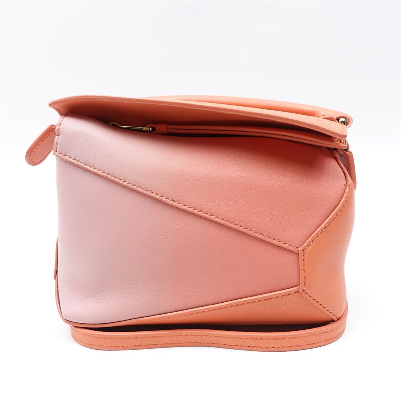 Pre-owned Loewe Puzzle  Orange Calfskin Shoulder Bag-HZ