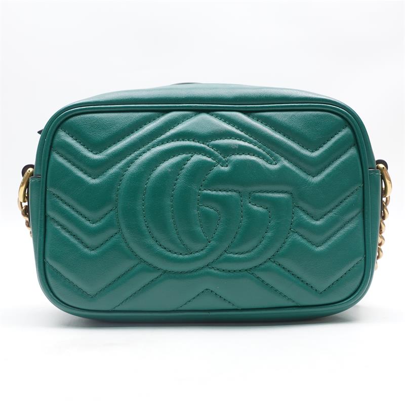 Gucci GG Marmont Green Calfskin Shoulder Bag-TS