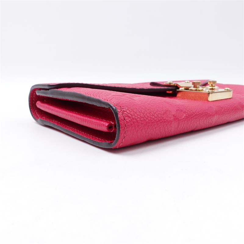 Pre-owned Louis Vuitton Pink Calfskin Long Wallet