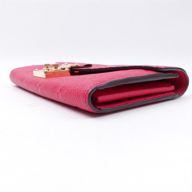 Pre-owned Louis Vuitton Pink Calfskin Long Wallet