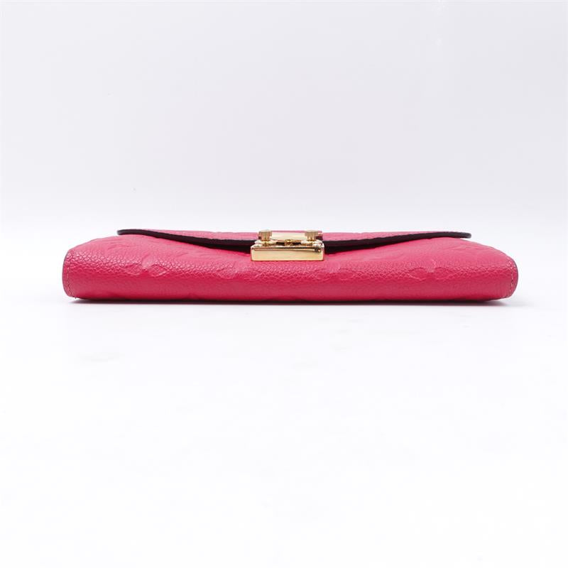 Pre-owned Louis Vuitton Pink Calfskin Long Wallet