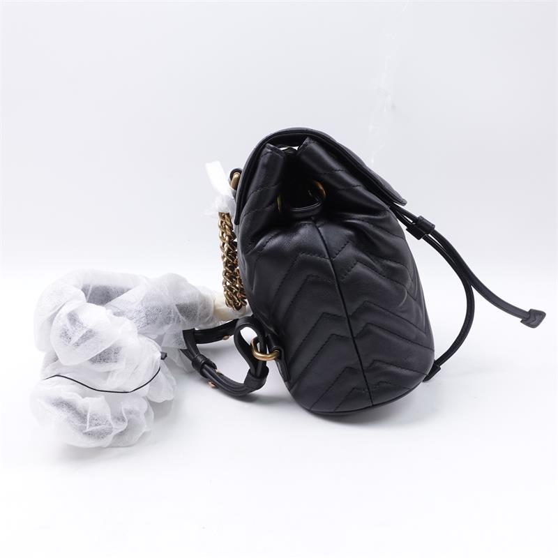 Gucci GG Marmont Black Calfskin Backpack