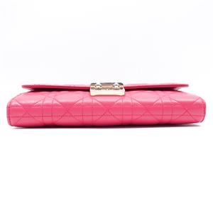 Dior Pink Cannage Wallet On Chain