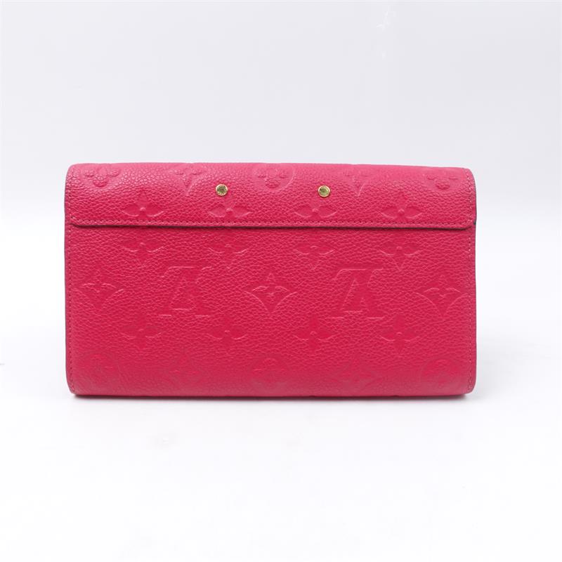 Pre-owned Louis Vuitton Pink Calfskin Long Wallet