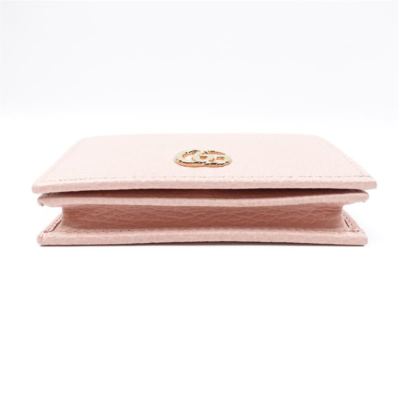 Pre-owned Gucci Pink GG Calfskin Short Wallet