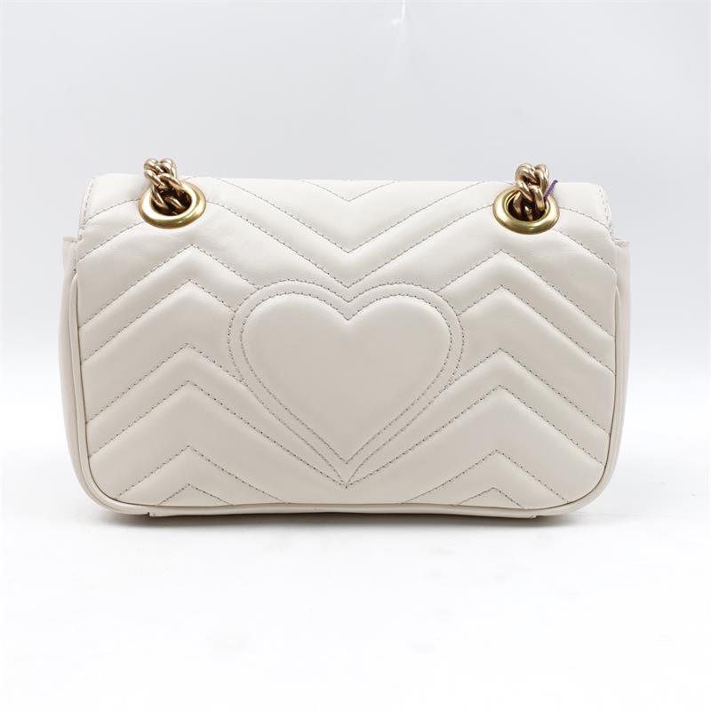 Gucci GG Marmont White Crossbody Bag-TS