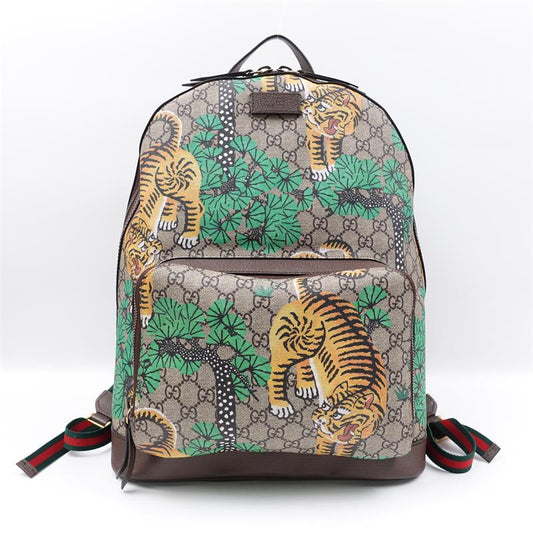 Pre-owned Gucci Tiger Print Coated Canvas Backpack