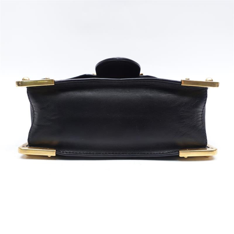 Pre-owned Prada Cahier Black Calfskin Shoulder Bag-TS