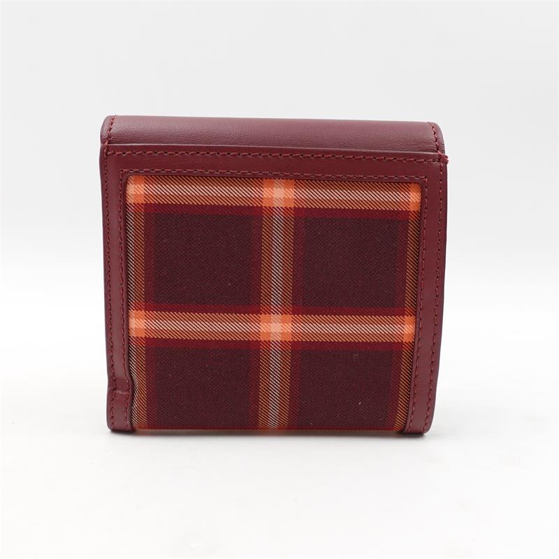 【Deal】Pre-owned Burberry Red Canvas Short Wallet-HZ