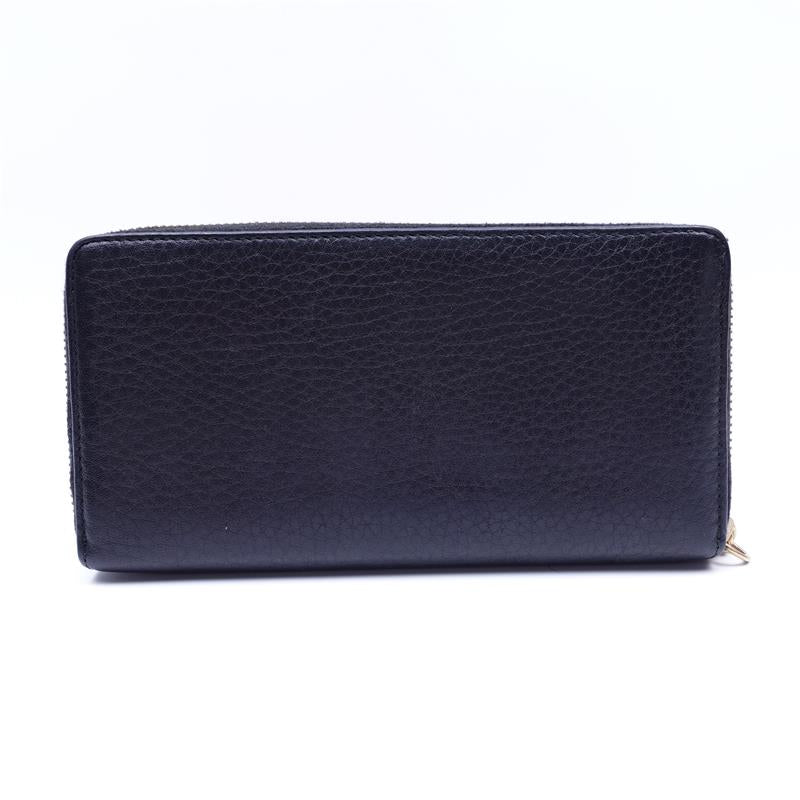 【DEAL】Gucci Soho Black Calfskin ZIppy Wallet With Tassel-TS