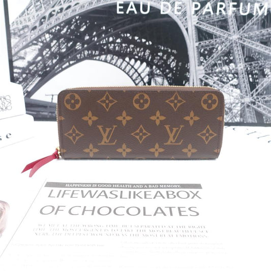 Louis Vuitton Clemence Monogram Coated Canvas Zippy Wallet