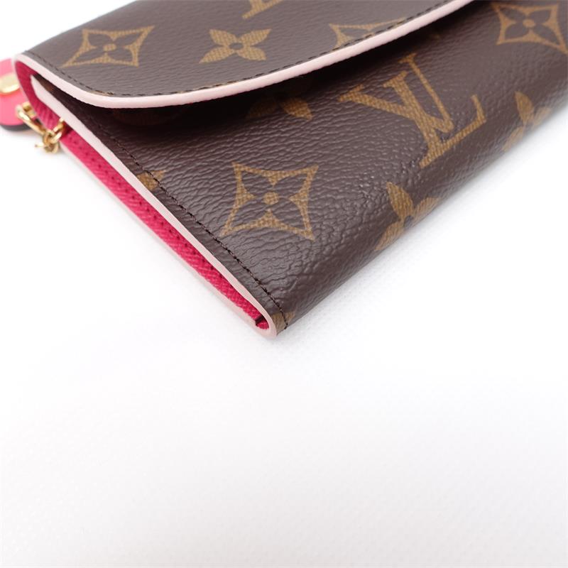 Pre-owned Louis Vuitton Emilie Flower Coated Canvas Wallet