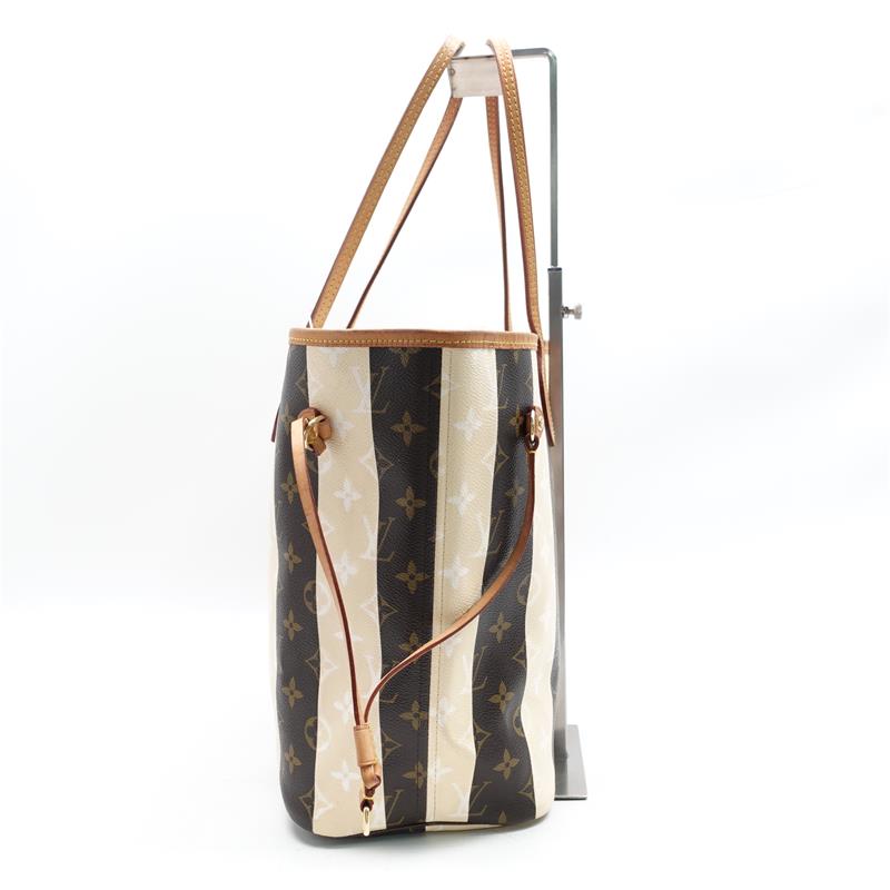 Pre-owned Louis Vuitton Neverfull MM Cream & Brown Monogram Tote