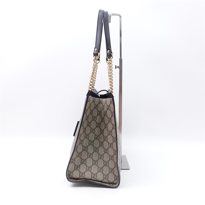 Pre-owned Gucci Black Padlovk Coted Canvas Tote